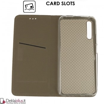 Telone smart magnet atverčiamas dėklas - auksinės spalvos (Huawei P SMART PRO)